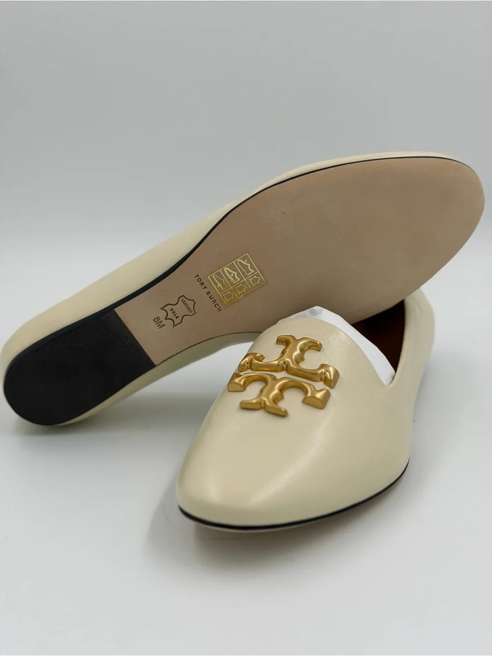 Tory Burch Eleanor Loafers – New Cream – Size 8